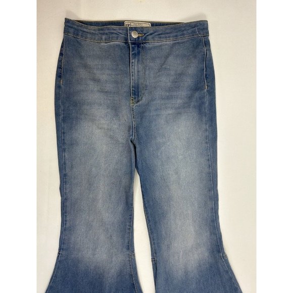 Free People Love Letters Float On Flare High Rise Bell Bottom Jeans - Picture 5 of 8